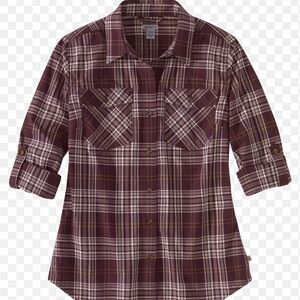Carhartt Rugged Flex Slightly Fitted Long-Sleeve Shirt Women’s M (8/10) Eggplant